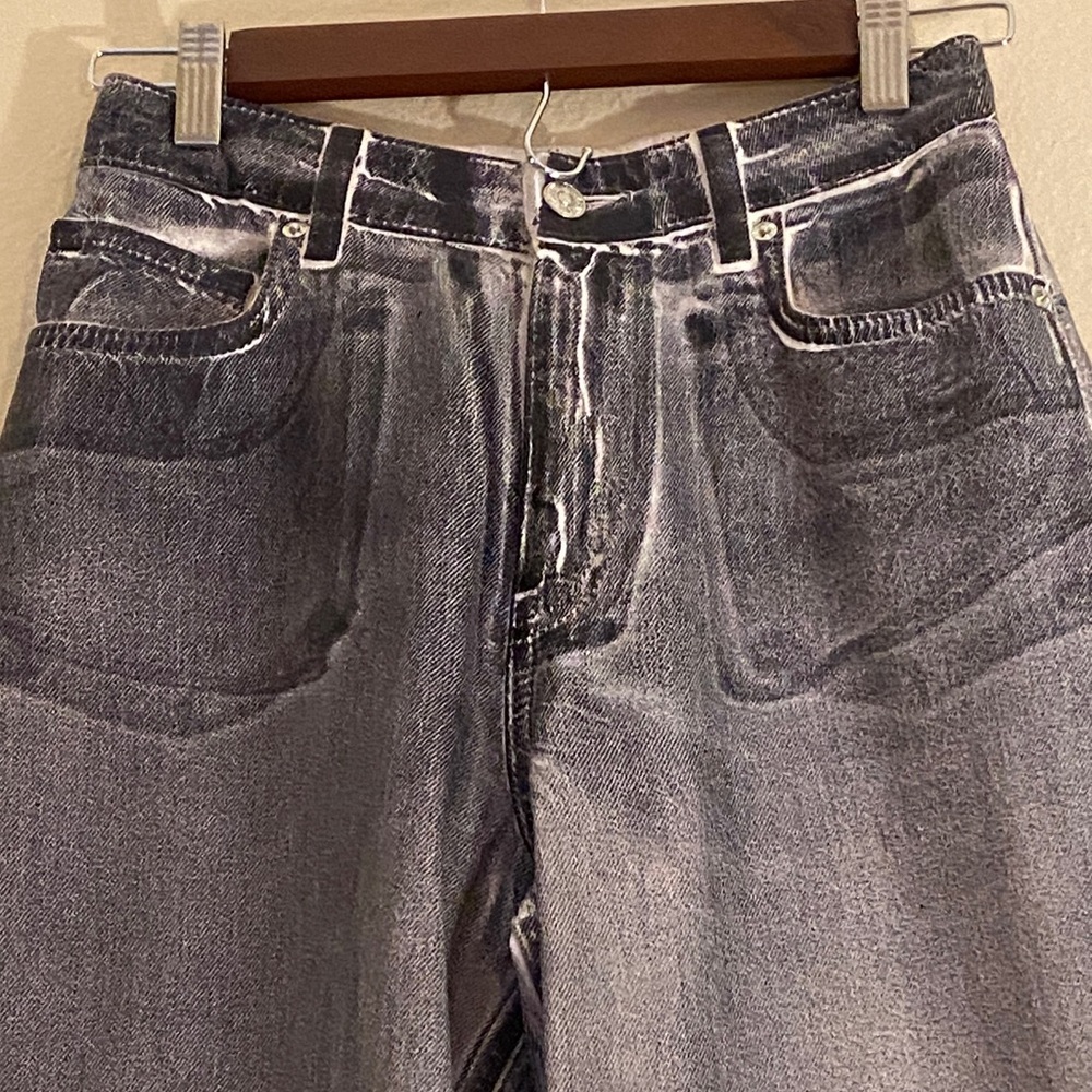 Zara Gray and Black Wide Leg Women's Jeans, Size 0 - Picture 3 of 8